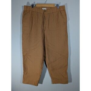 Madewell Womens Warm Hickory Quilted Pull On Tapered Pants Plus Sz XXL Lagenlook